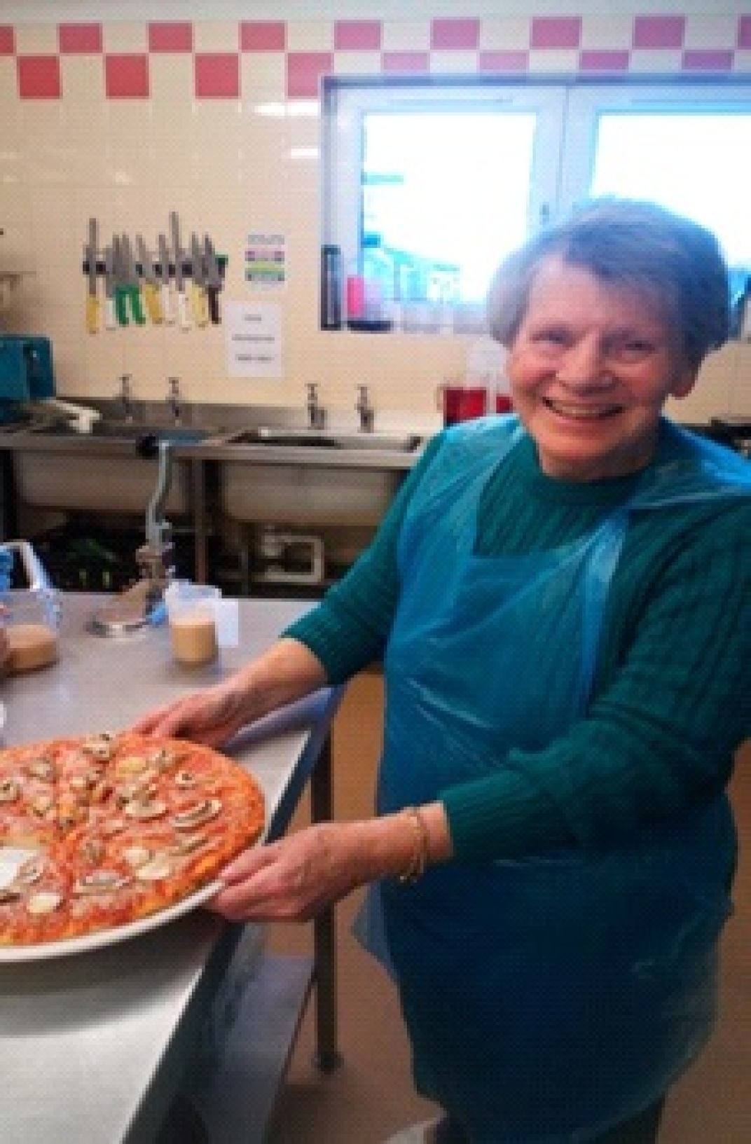 Pizza making at Almond Court