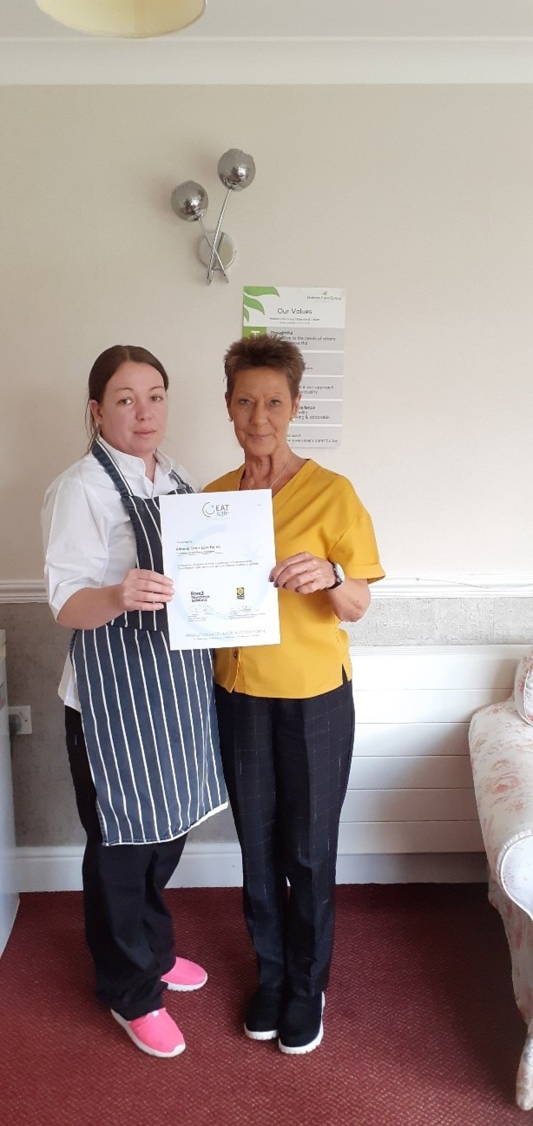 Head Chef Jacqueline (left) and Service Manager Lorna (right).